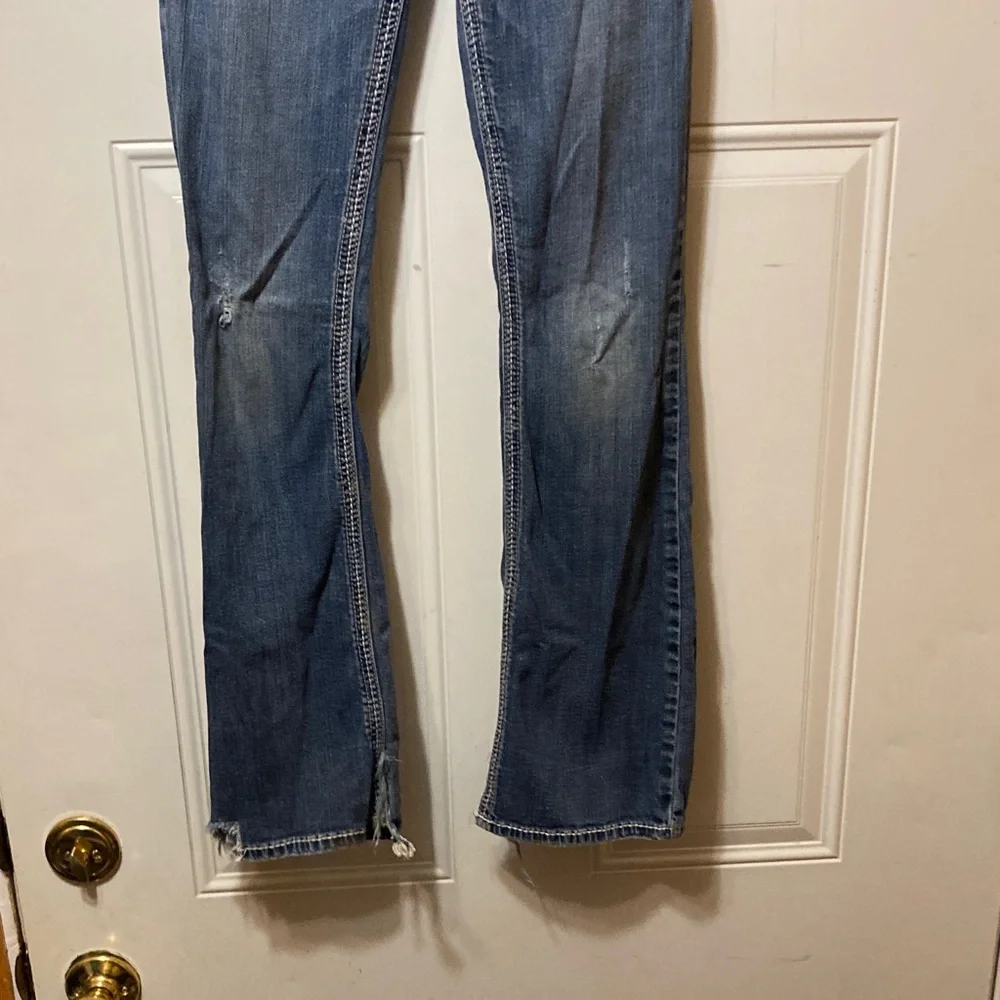 Silver Women's‎ Blue Jeans with Embellished Pockets 26